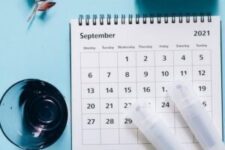 calendar flat lay